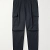 Straight-Leg Pleated Stretch-Cotton Gabardine Cargo Trousers Straight-Leg Pleated Stretch-Cotton Gabardine Cargo Trousers
