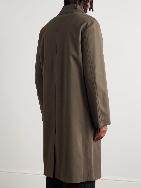 Stretch-Cotton Shell Trench Coat - BK