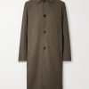 Stretch-Cotton Shell Trench Coat