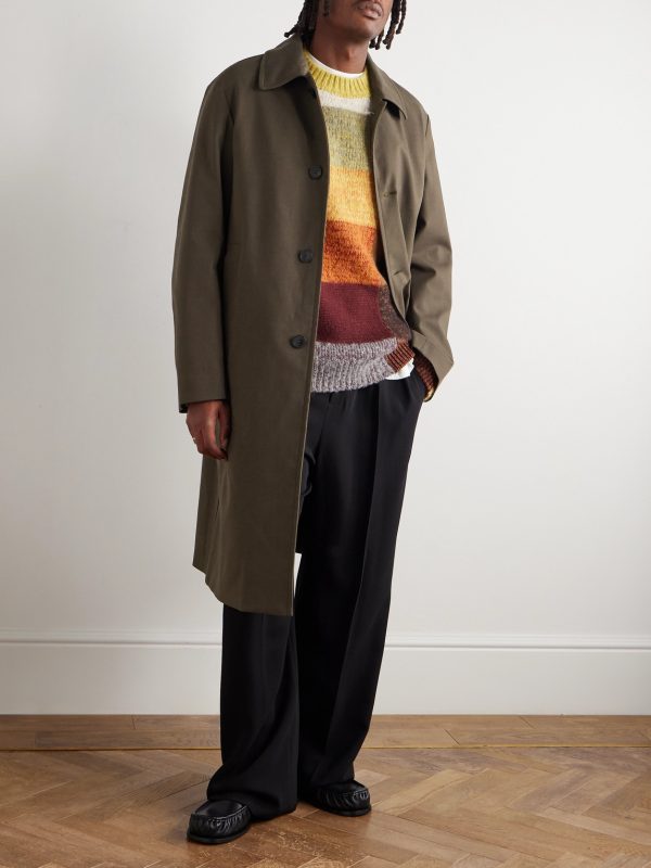Stretch-Cotton Shell Trench Coat - OU