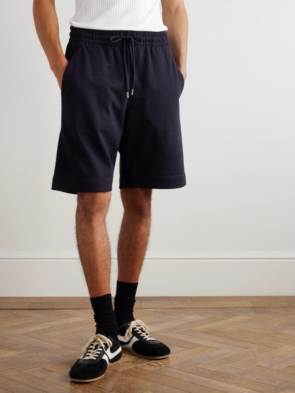 Wide-Leg Cotton-Jersey Drawstring Shorts - FR Wide-Leg Cotton-Jersey Drawstring Shorts - FR