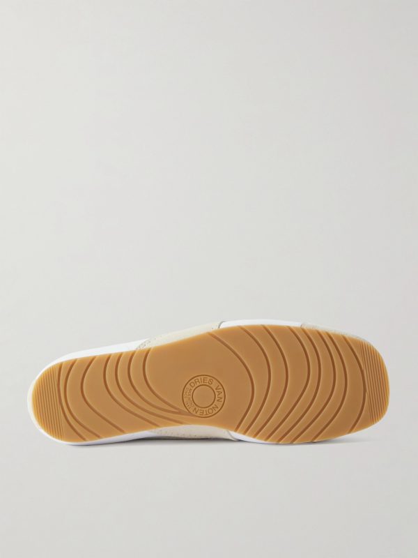 Suede-Trimmed Leather Sneakers - E1