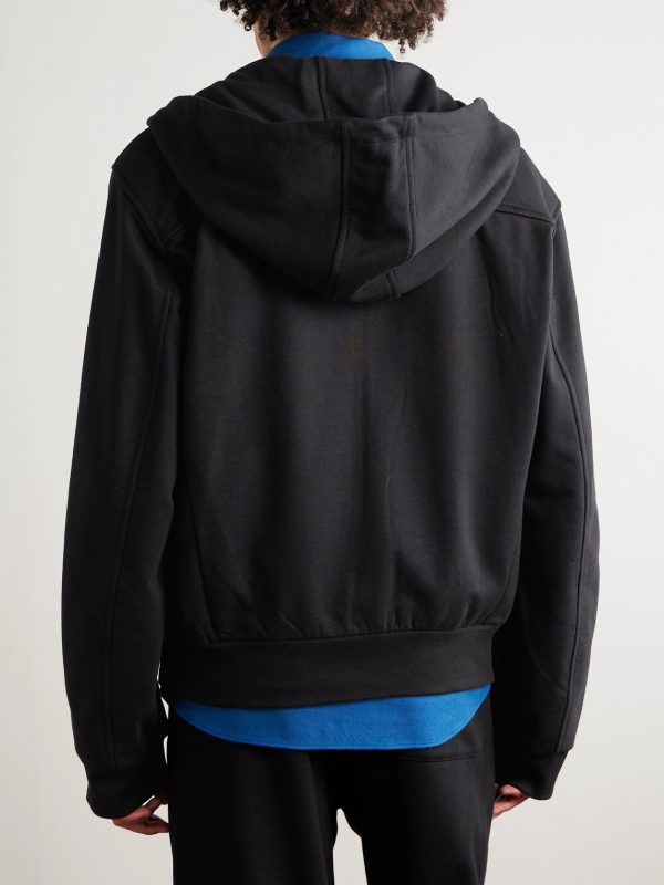 Cotton-Jersey Zip-Up Hoodie - BK Cotton-Jersey Zip-Up Hoodie - BK