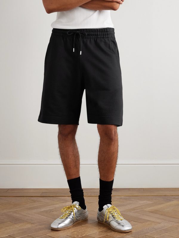 Wide-Leg Cotton-Jersey Drawstring Shorts - FR