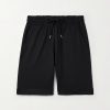Wide-Leg Cotton-Jersey Drawstring Shorts