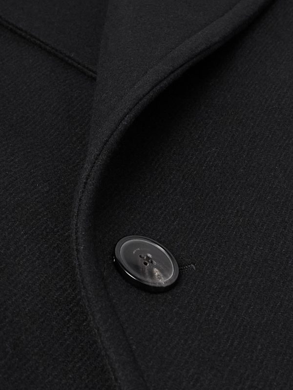 Oversized Double-Breasted Wool-Blend Twill Coat - CU
