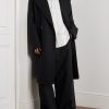 Oversized Double-Breasted Wool-Blend Twill Coat - OU