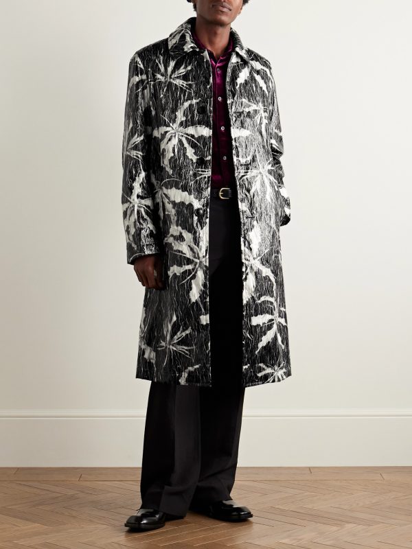 Printed Coated-Shell Trench Coat - OU Printed Coated-Shell Trench Coat - OU