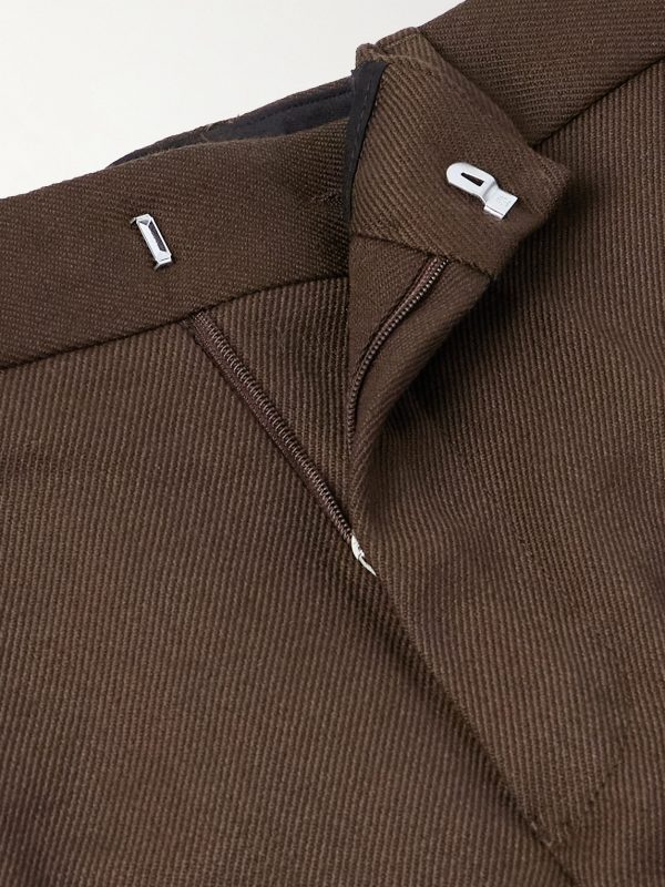 Tapered Double-Faced Wool-Twill Trousers - E1 Tapered Double-Faced Wool-Twill Trousers - E1