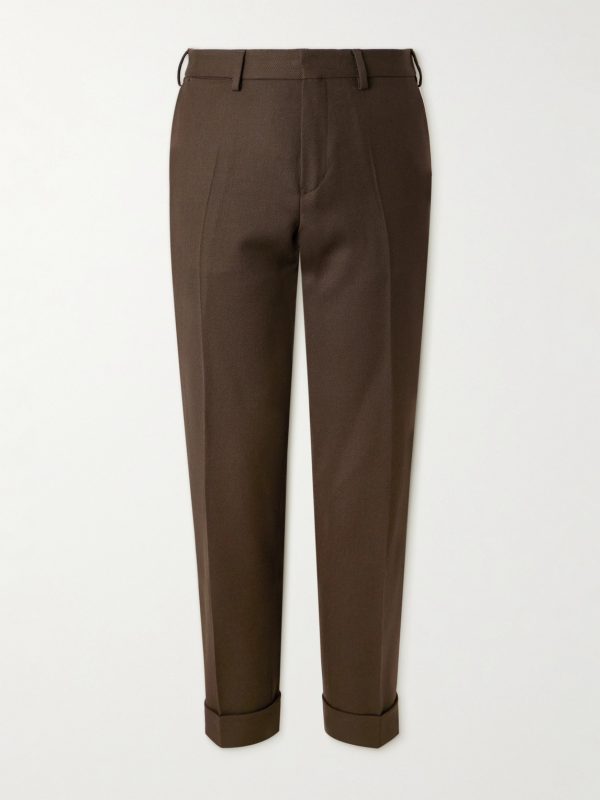 Tapered Double-Faced Wool-Twill Trousers Tapered Double-Faced Wool-Twill Trousers