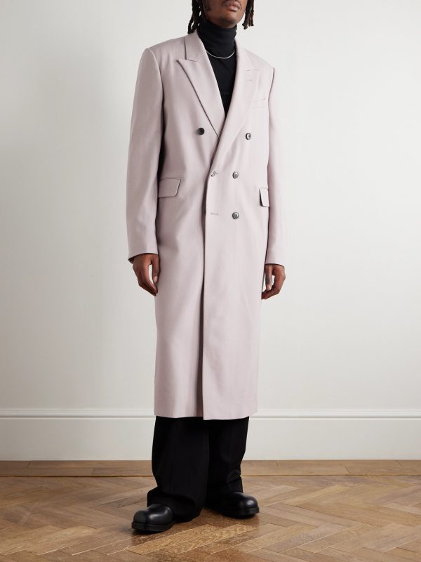 Double-Breasted Wool-Twill Coat - FR