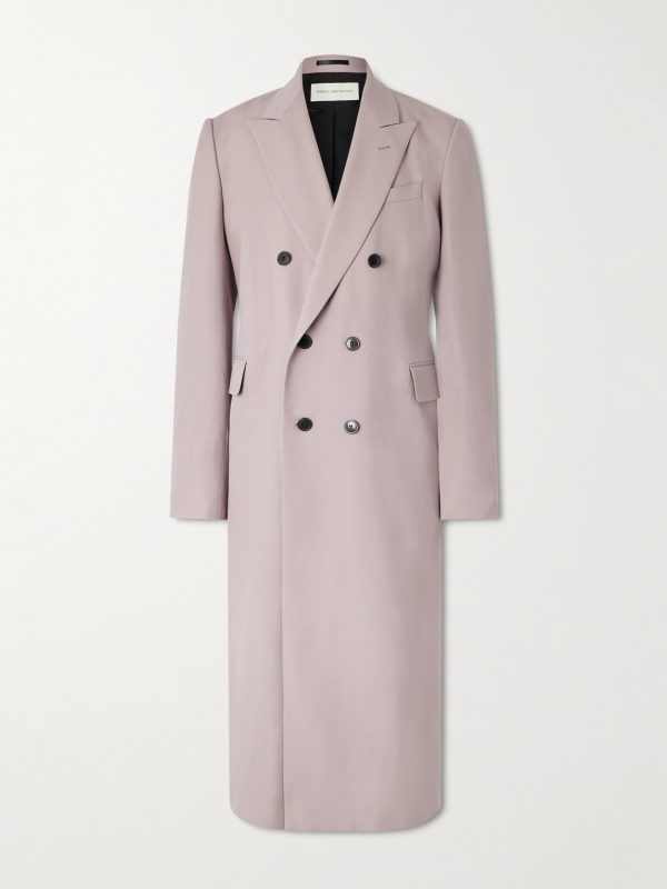 Double-Breasted Wool-Twill Coat