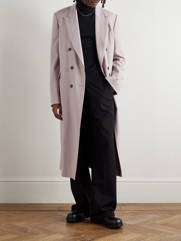 Double-Breasted Wool-Twill Coat - OU