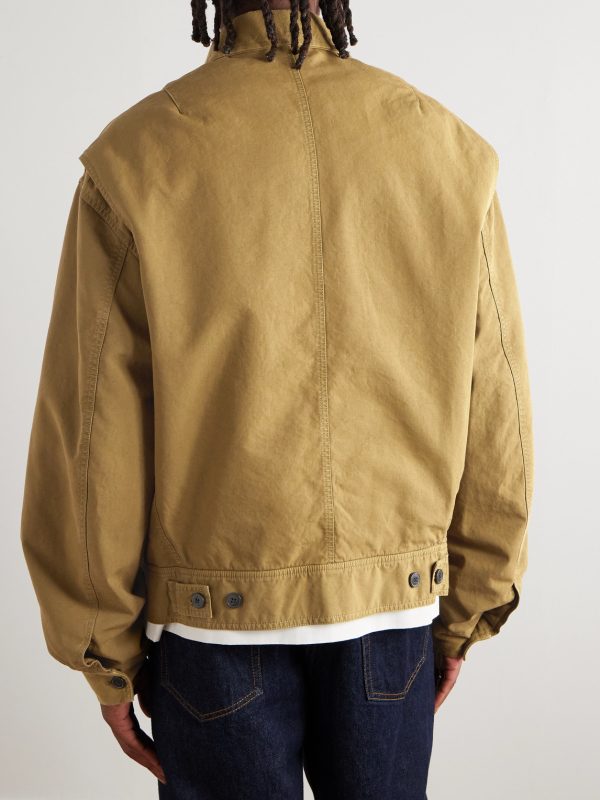 Twill-Trimmed Cotton Jacket - BK Twill-Trimmed Cotton Jacket - BK