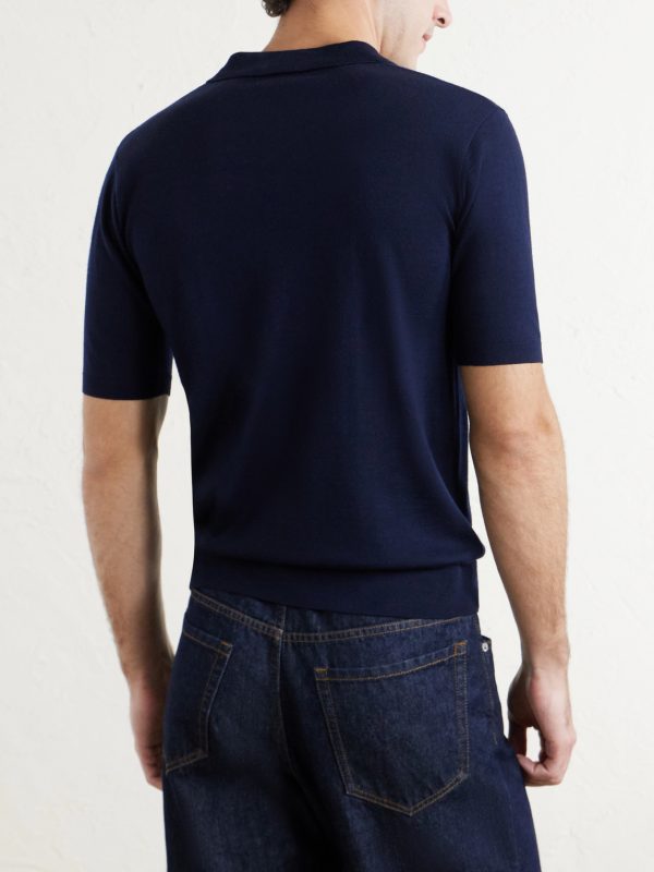Merino Wool Polo Shirt - BK Merino Wool Polo Shirt - BK