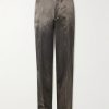 Wide-Leg Wool-Blend Sateen Trousers Wide-Leg Wool-Blend Sateen Trousers