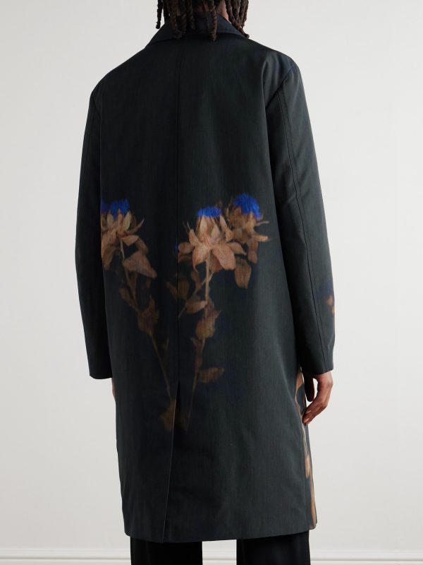 Printed wool-blend coat - BK Printed wool-blend coat - BK