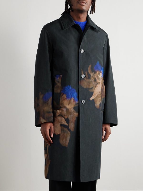 Printed wool-blend coat - FR Printed wool-blend coat - FR