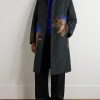 Printed wool-blend coat - OU Printed wool-blend coat - OU