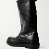 Buckled Leather Boots - BK