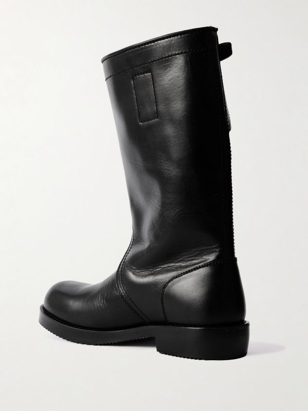 Buckled Leather Boots - BK