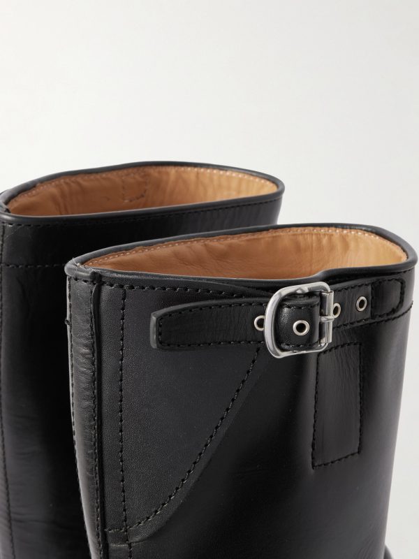 Buckled Leather Boots - CU