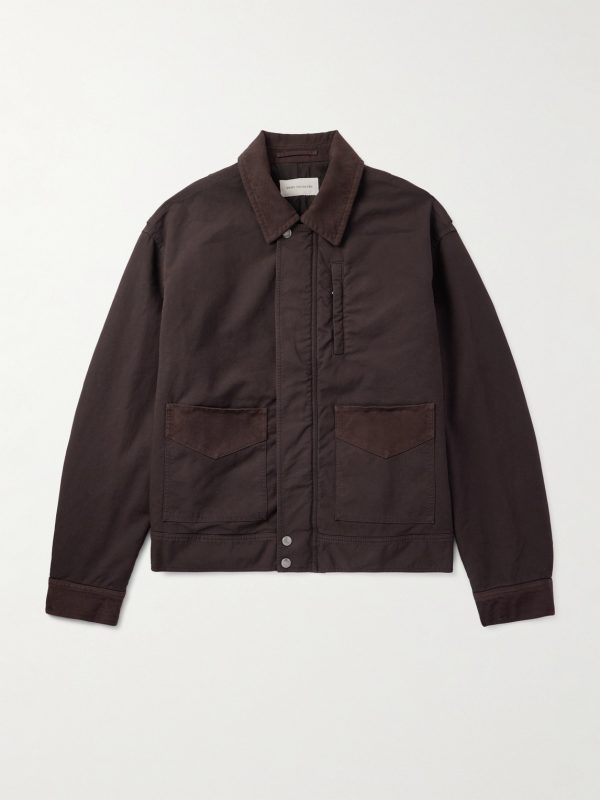 Twill-Trimmed Cotton Jacket