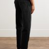Tapered Cotton-Satin Trousers - BK Tapered Cotton-Satin Trousers - BK