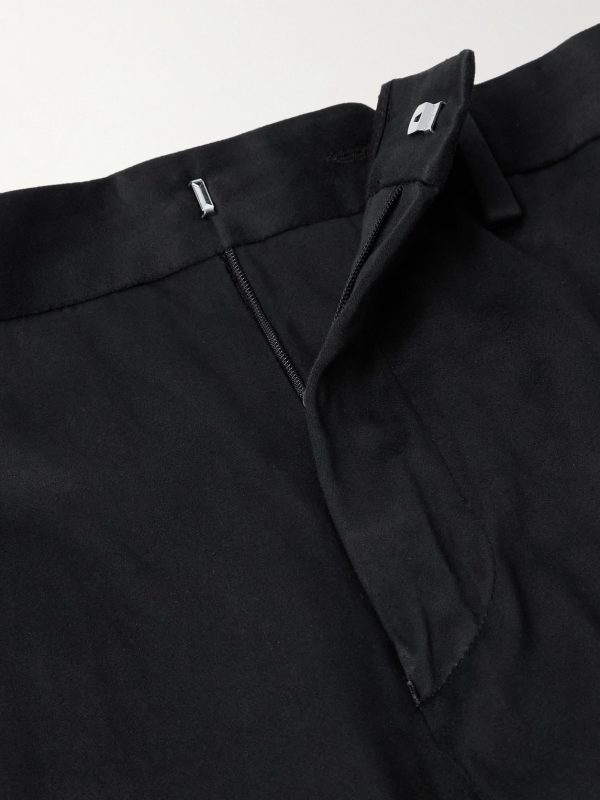 Tapered Cotton-Satin Trousers - E1 Tapered Cotton-Satin Trousers - E1