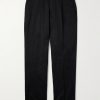 Tapered Cotton-Satin Trousers Tapered Cotton-Satin Trousers