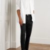 Tapered Cotton-Satin Trousers - OU Tapered Cotton-Satin Trousers - OU