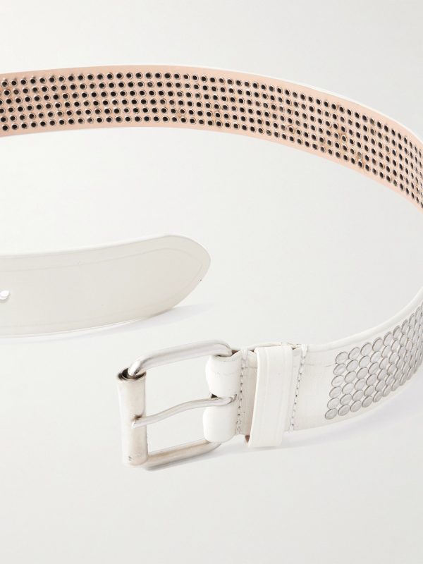4cm Studded Leather Belt - E1 4cm Studded Leather Belt - E1