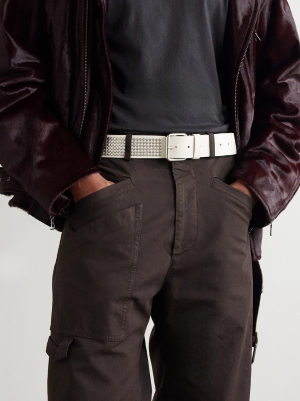 4cm Studded Leather Belt - FR 4cm Studded Leather Belt - FR