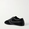 Leather-Trimmed Suede Sneakers - BK