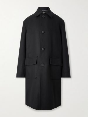 Wool-Blend Twill Coat