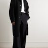 Wool-Blend Twill Coat - OU Wool-Blend Twill Coat - OU