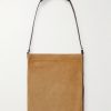 Leather-Trimmed Suede Messenger Bag Leather-Trimmed Suede Messenger Bag