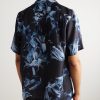 Camp-Collar Printed Silk-Habotai Shirt - BK Camp-Collar Printed Silk-Habotai Shirt - BK