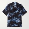 Camp-Collar Printed Silk-Habotai Shirt Camp-Collar Printed Silk-Habotai Shirt