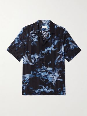 Camp-Collar Printed Silk-Habotai Shirt Camp-Collar Printed Silk-Habotai Shirt