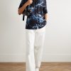 Camp-Collar Printed Silk-Habotai Shirt - OU Camp-Collar Printed Silk-Habotai Shirt - OU