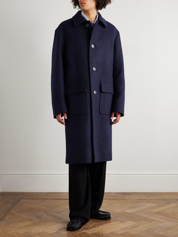Wool-Blend Twill Coat - FR