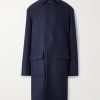 Wool-Blend Twill Coat