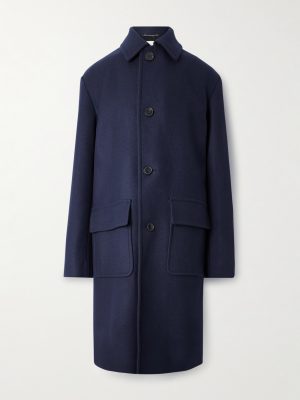 Wool-Blend Twill Coat