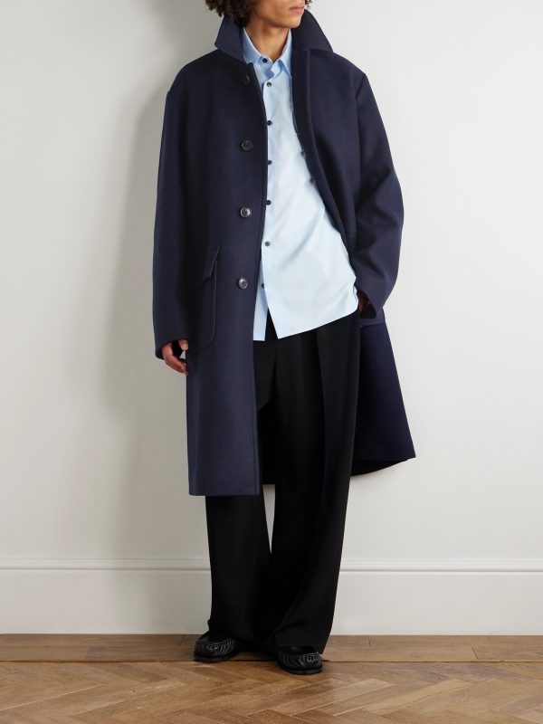 Wool-Blend Twill Coat - OU