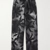 Straight-Leg Floral-Print Cotton Trousers Straight-Leg Floral-Print Cotton Trousers