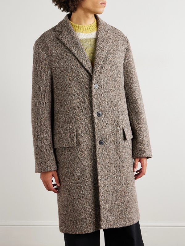 Wool-Blend Tweed Overcoat - FR Wool-Blend Tweed Overcoat - FR