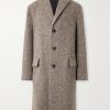 Wool-Blend Tweed Overcoat Wool-Blend Tweed Overcoat
