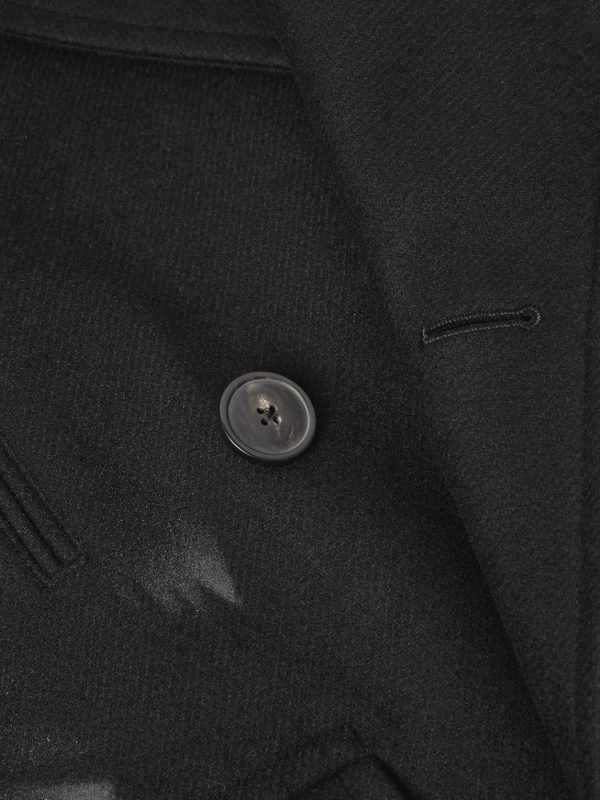 Double-Breasted Printed Wool-Blend Coat - CU Double-Breasted Printed Wool-Blend Coat - CU