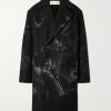 Double-Breasted Printed Wool-Blend Coat Double-Breasted Printed Wool-Blend Coat